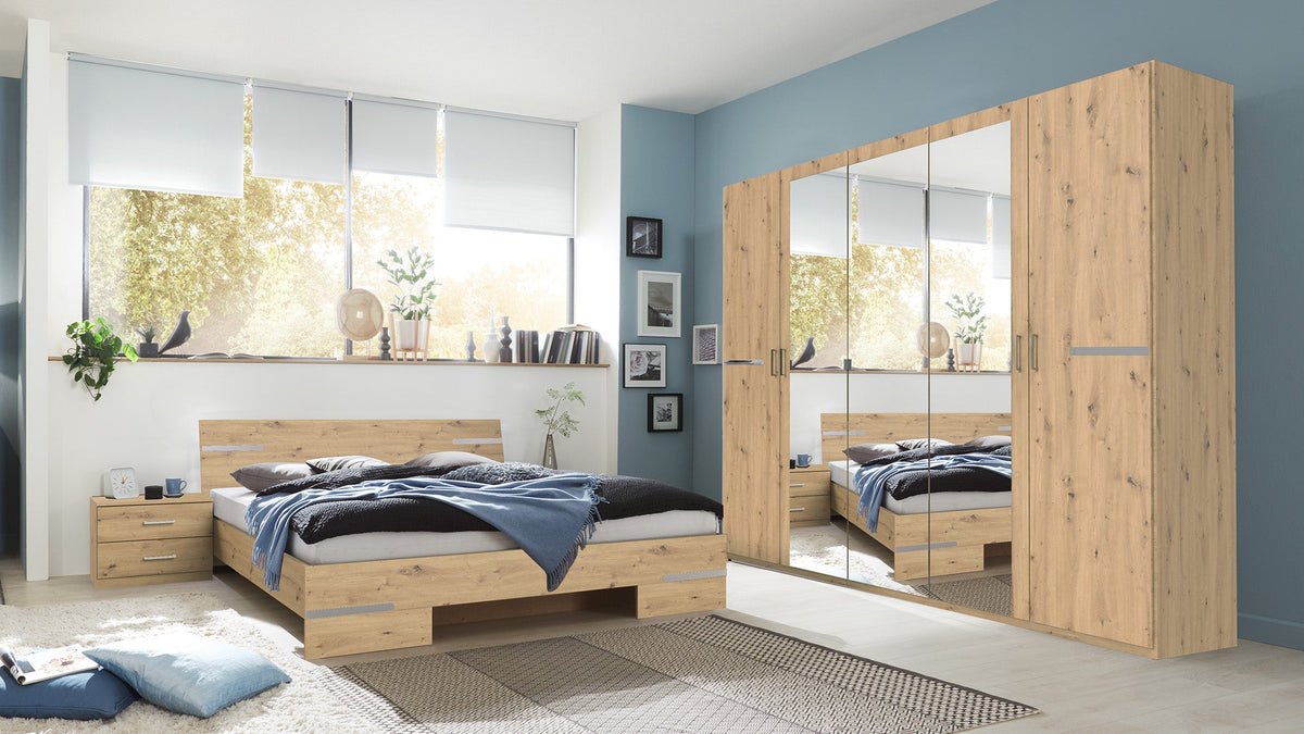 Wimex - Slaapkamer (4-delig set) Anna - 761333 - Artisan Eik/Chrome - 478x208x200cm