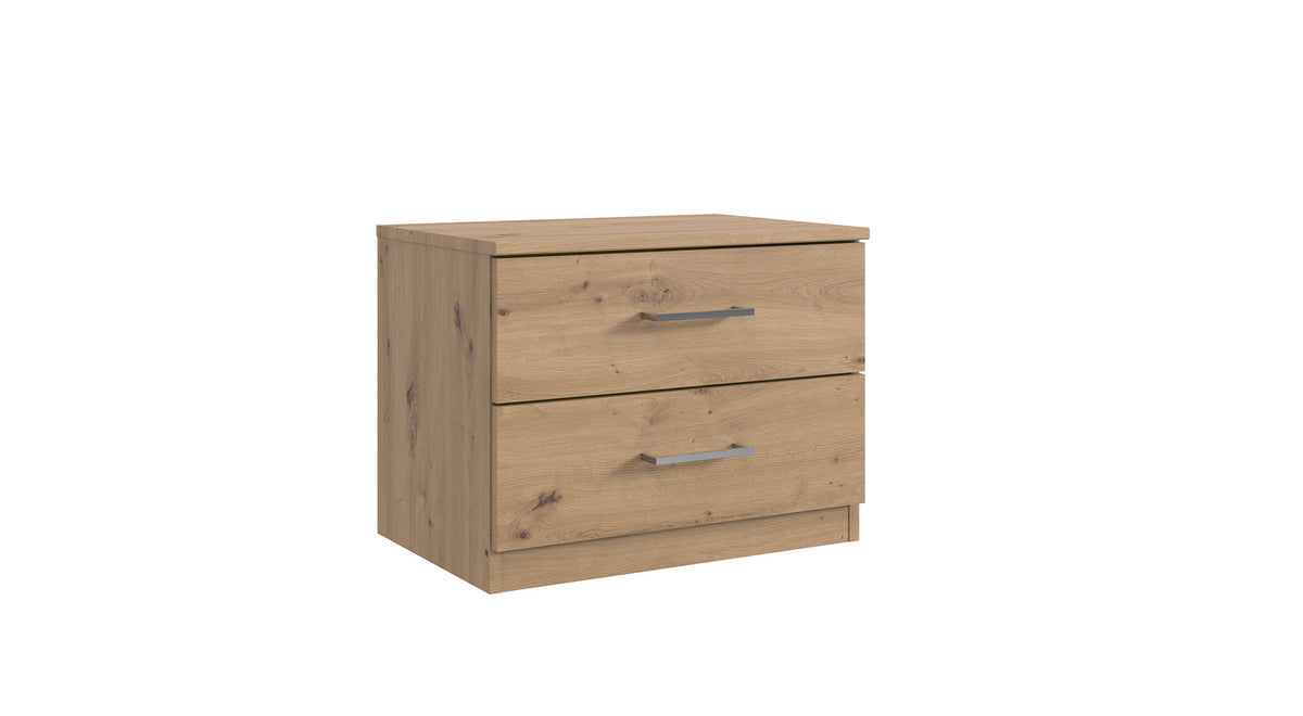 Wimex - Table de chevet Anna - 761697 - Chêne Artisan/Chrome - 52x40x38cm