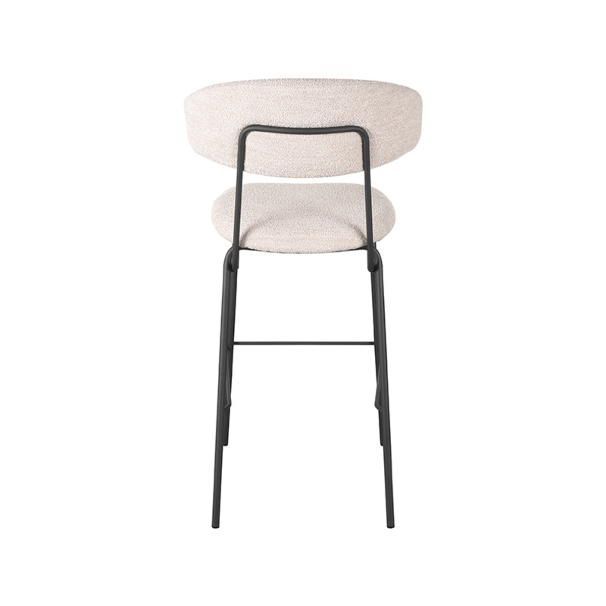 LABEL51 - Tabouret de bar Zack - Naturel - Boucle - Hauteur d'assise 78
