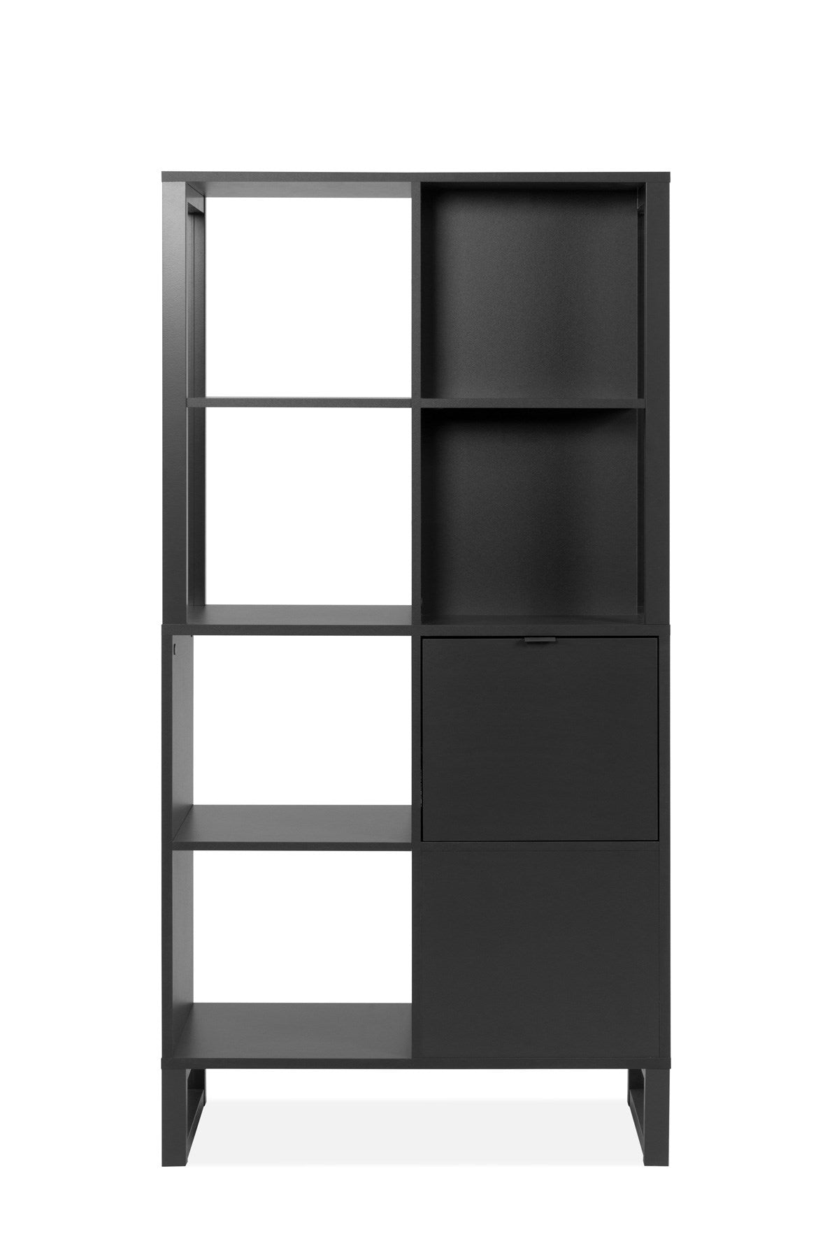 Fin - Boekenkast Sumatra 20A - Antraciet - 83,5x165x40 cm