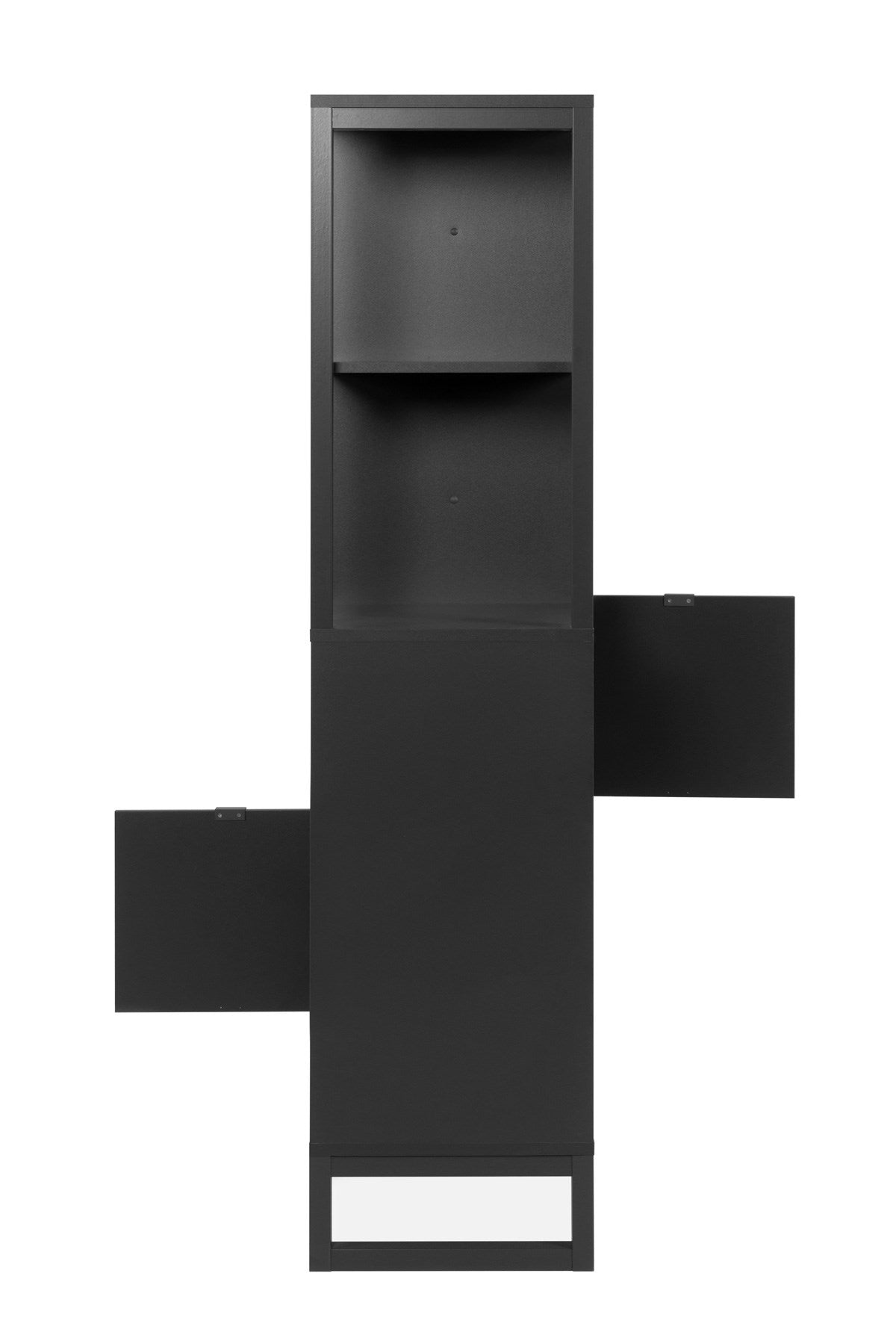 Fin - Boekenkast Sumatra 20A - Antraciet - 83,5x165x40 cm