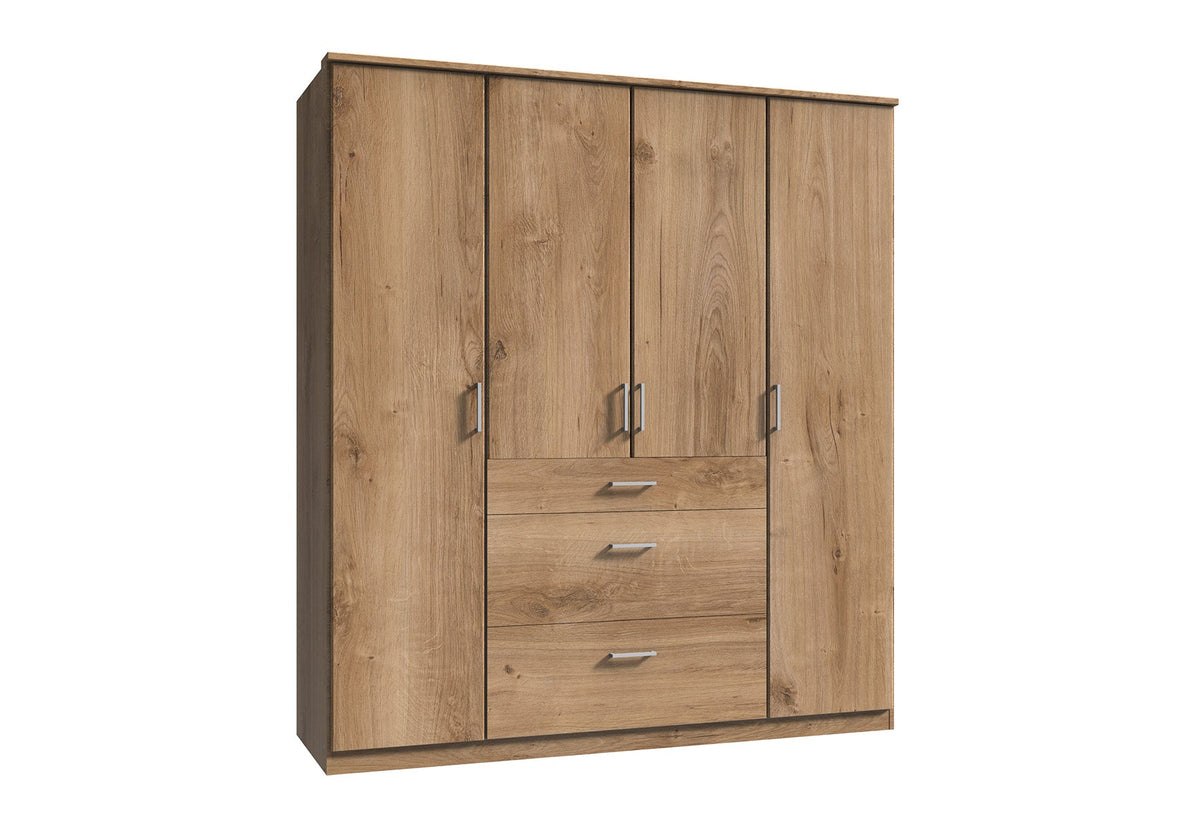 Wimex - Armoire Click - 133626 - Planches de chêne - 179x199x58cm