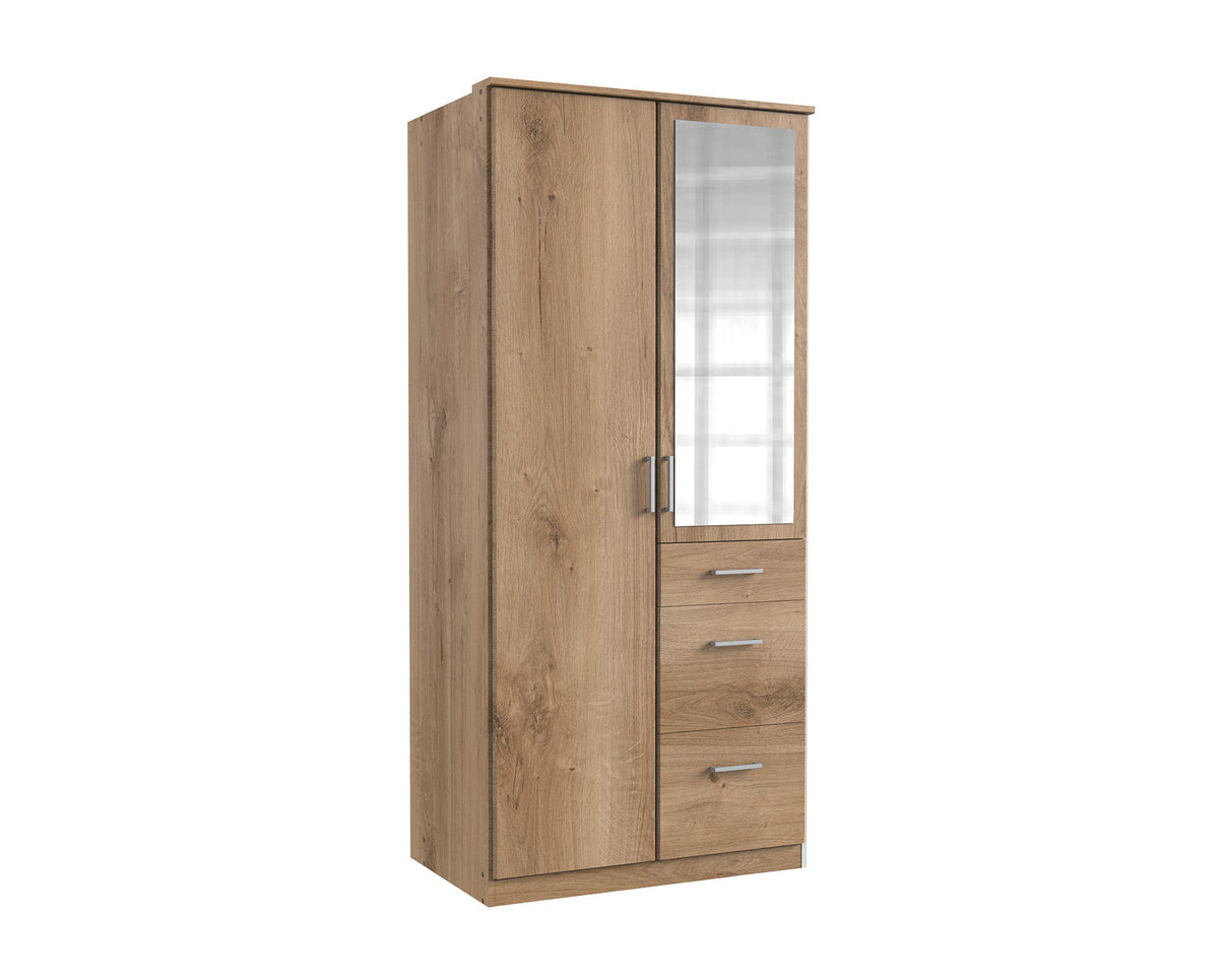 Wimex - Armoire Click - 133628 - Planches de chêne - 91x199x58cm