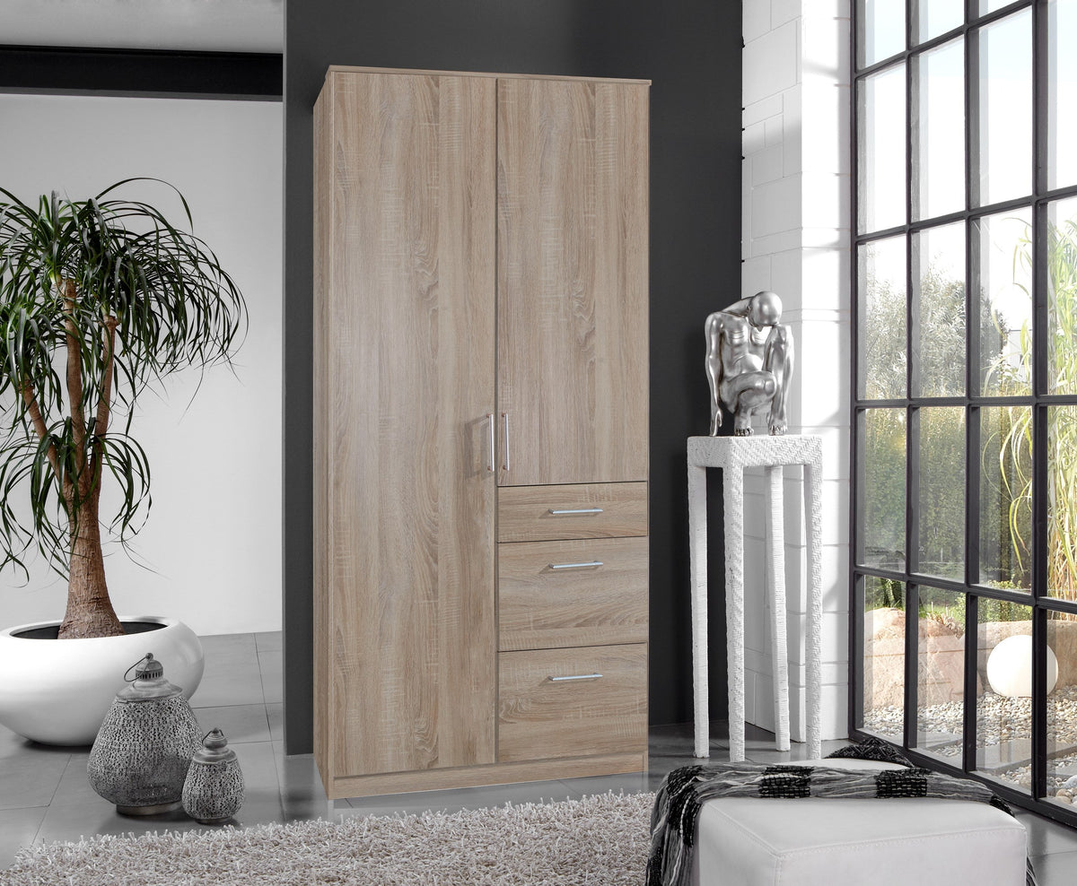 Wimex - Kleerkast Click - 140624 - Ruwe Eik - 91x199x58cm
