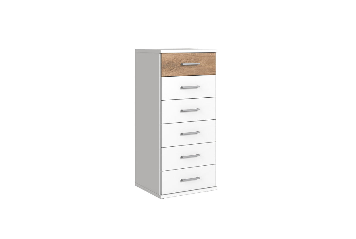 Wimex - Commode Click - 144318 - Blanc/Chêne - 46x106x40cm