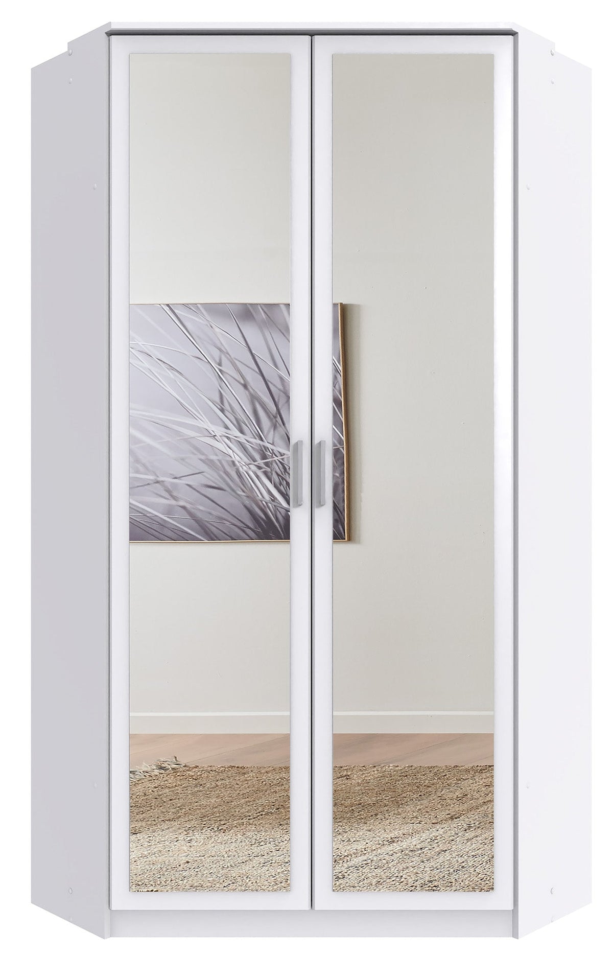 Wimex - Armoire Click - 152543 - Blanc/Chêne brut - 95x199x58cm