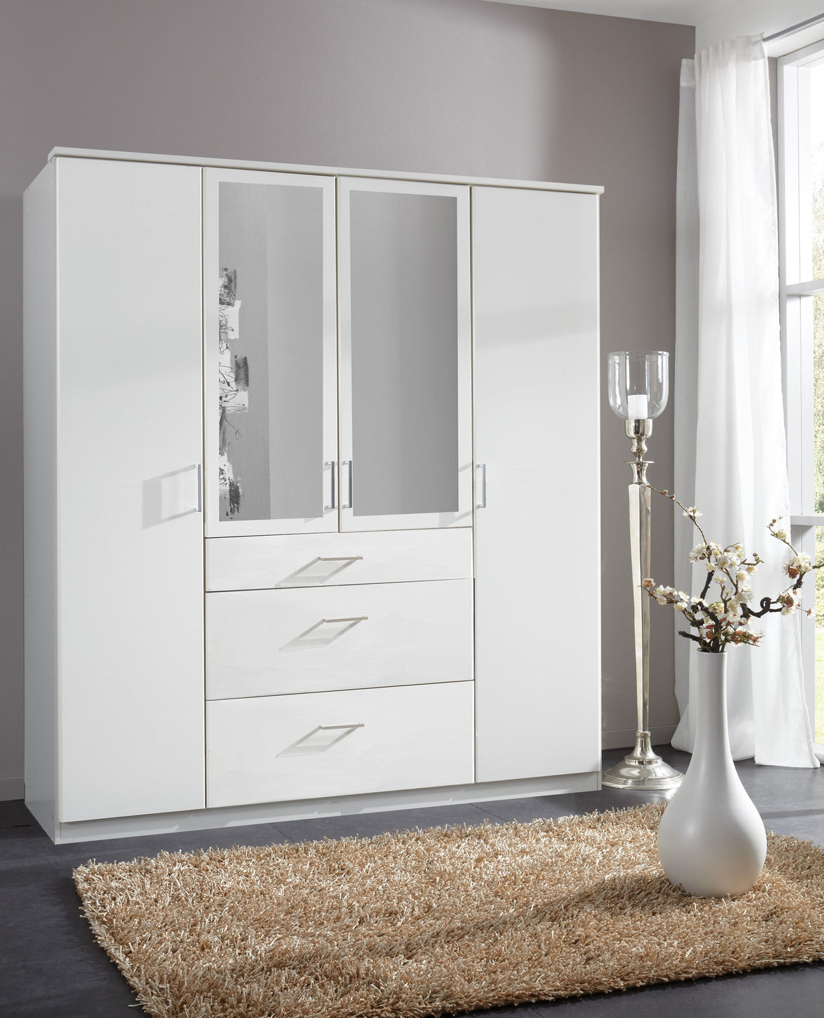 Wimex - Kleerkast Click - 150630 - Wit - 179x199x58cm