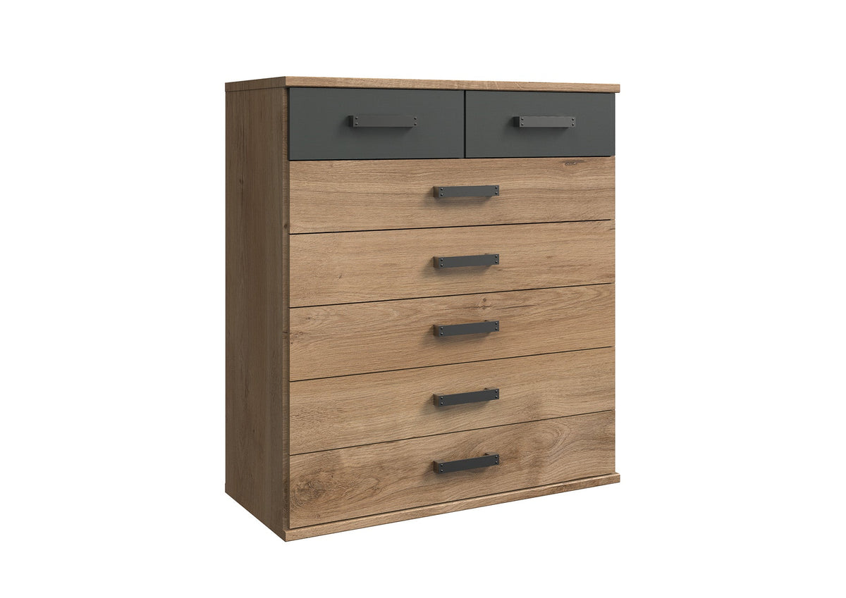 Wimex - Commode Cork - T25319 - Planken Eik/Grafiet - 91x103x40cm