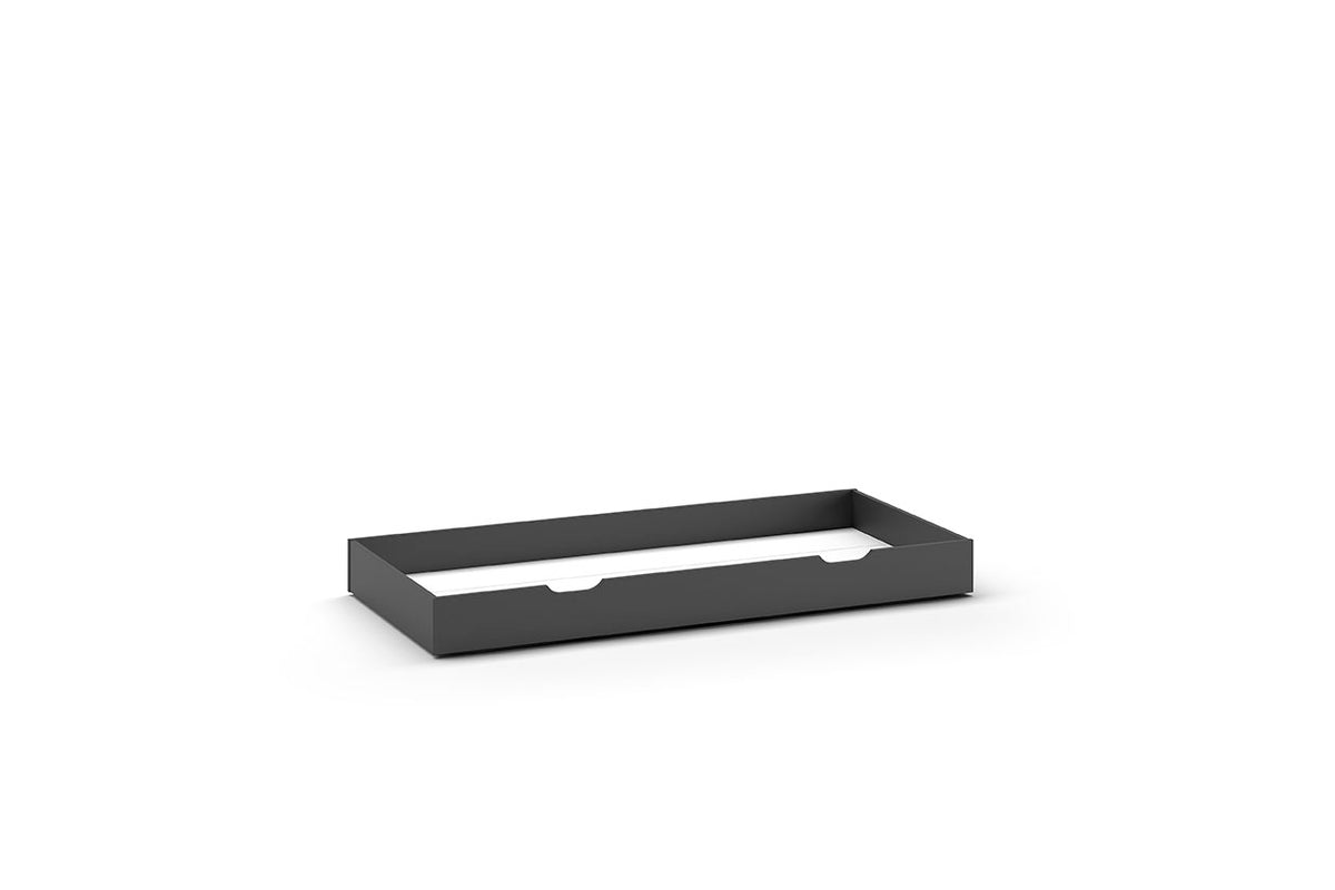 Antraciet DALLAS-bed (90x200) met bijpassend rolbed.
