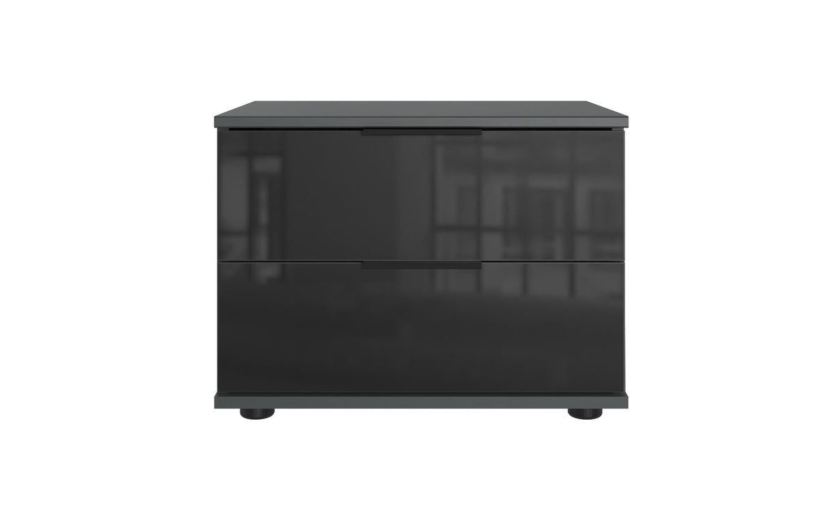 Wimex - Table de chevet basse Danzig - D25697 - Graphite/Noir - 52x40x38cm