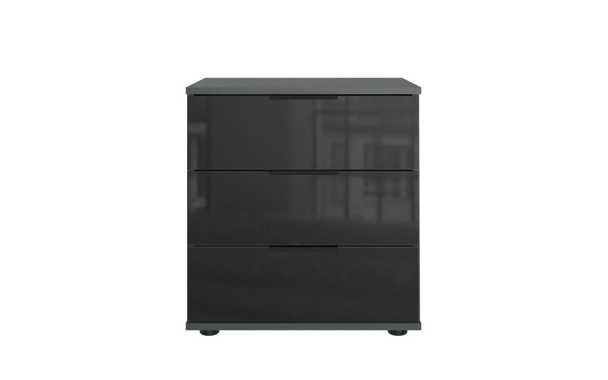 Wimex - Nachtkastje (hoog) Danzig - D25703 - Grafiet/Zwart - 52x58x38cm