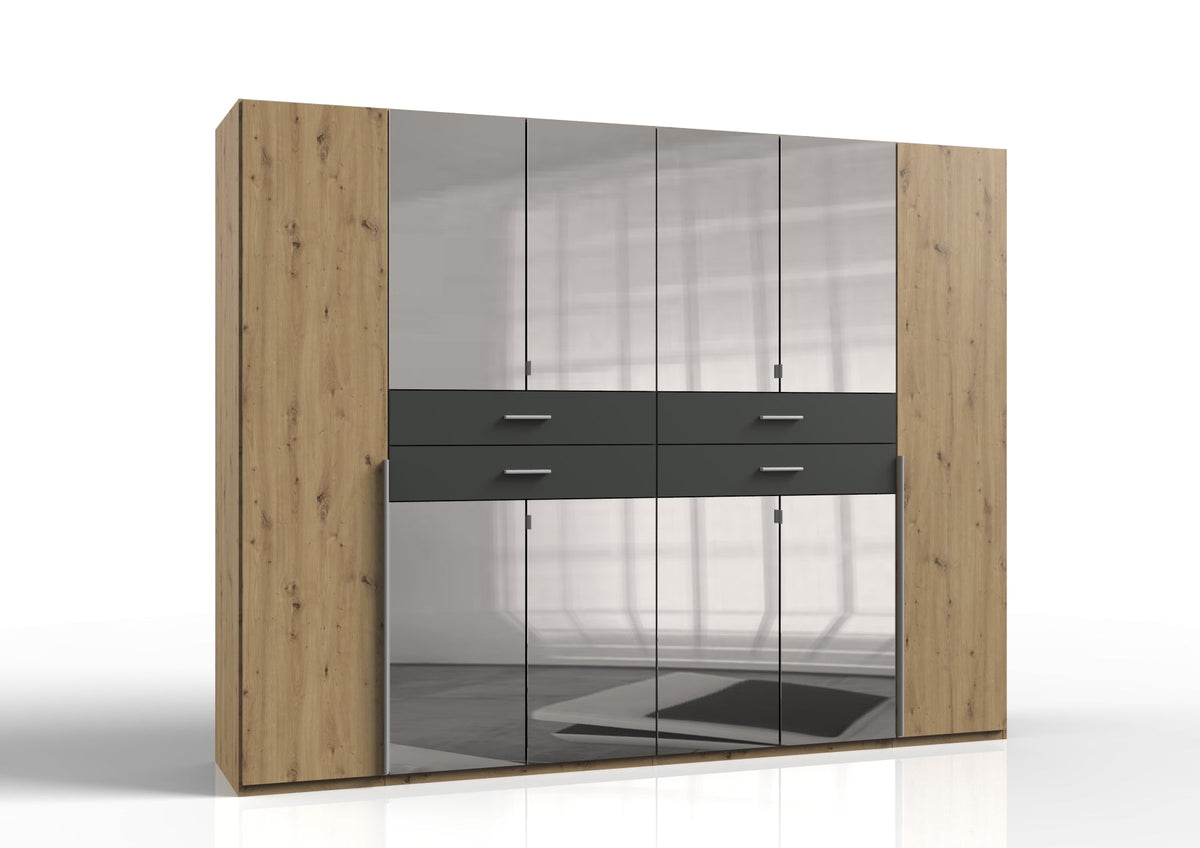 Wimex - Kleerkast Denver - E58733 - Artisan Eik/Grafiet - 270x208x58cm