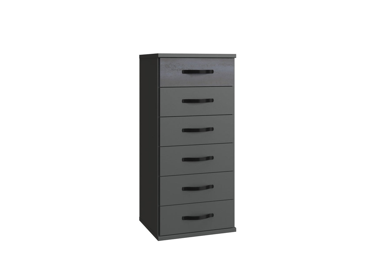 Wimex - Commode Duo - T44318 - Grafiet/Staal/Zwart - 46x106x40cm