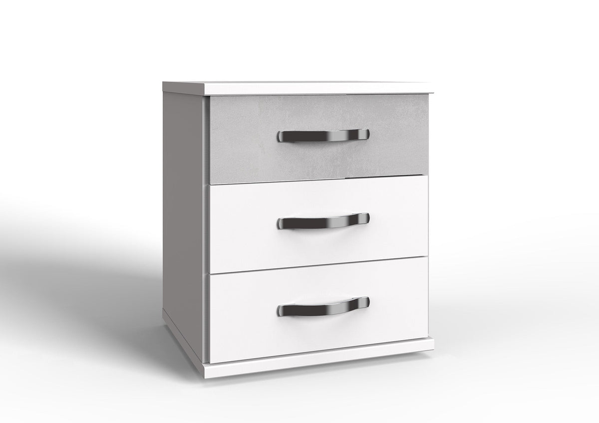 Wimex - Commode Duo - 075317 - Wit/Beton - 46x58x40cm