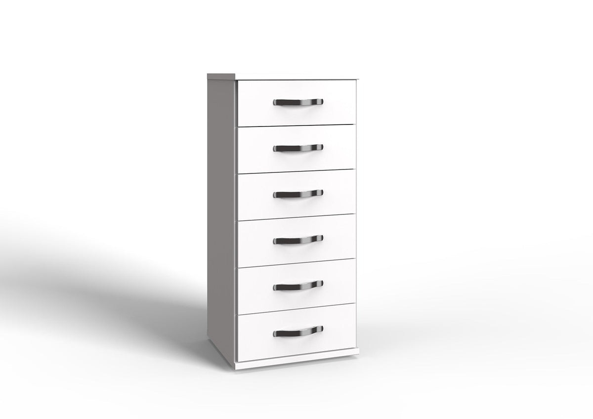 Wimex - Commode Duo - 078318 - Blanc/Chrome - 46x106x40cm