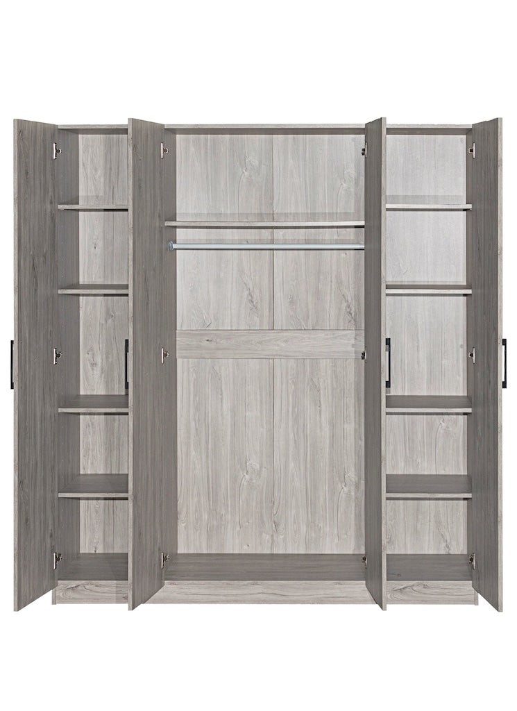 TYC - Kleerkast 4D Orfeo - New Grey Oak - 160x180x50cm