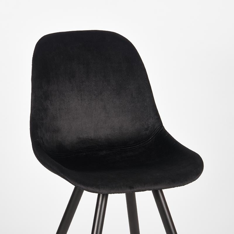LABEL51 Chaise de salle à manger Capri - Noir - Velours