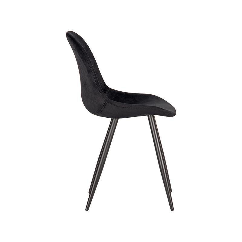 LABEL51 Chaise de salle à manger Capri - Noir - Velours