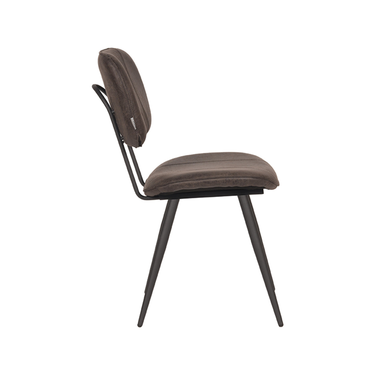 LABEL51 Chaise de salle à manger Fos - Anthracite - Cuir