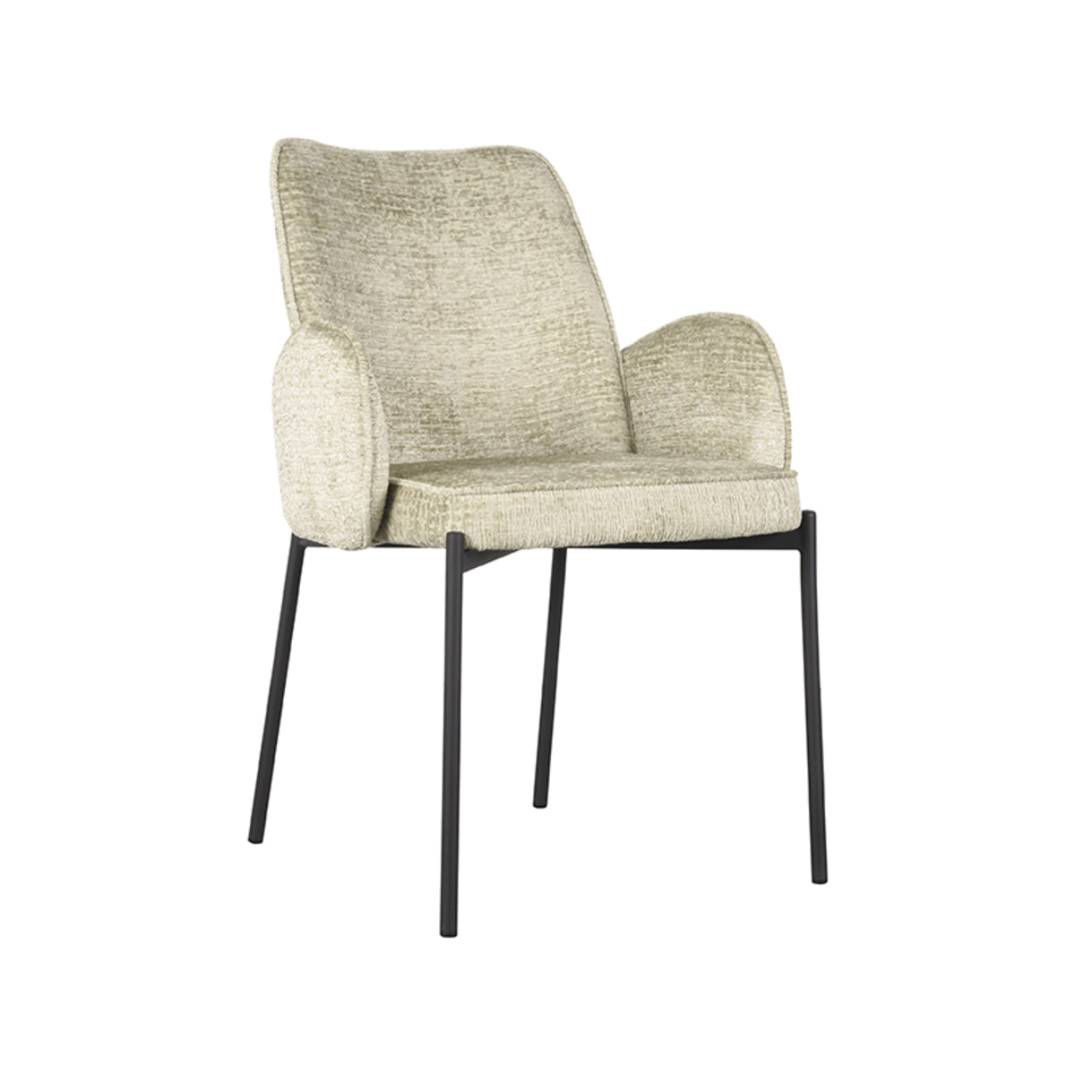 LABEL51 Chaise de salle à manger Joni - Beige - Velours
