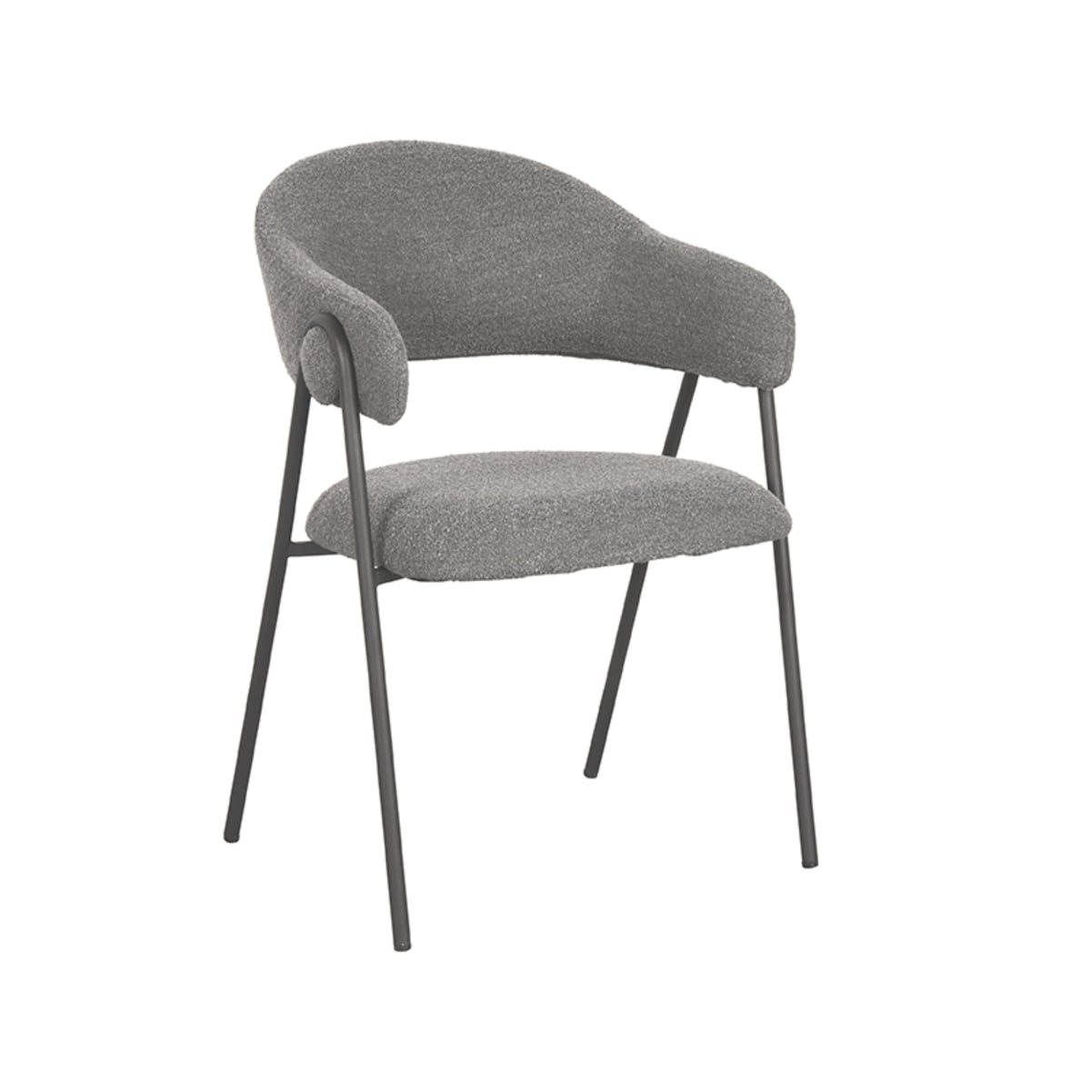 LABEL51 Chaise de salle à manger Lowen - Gris - Boucle