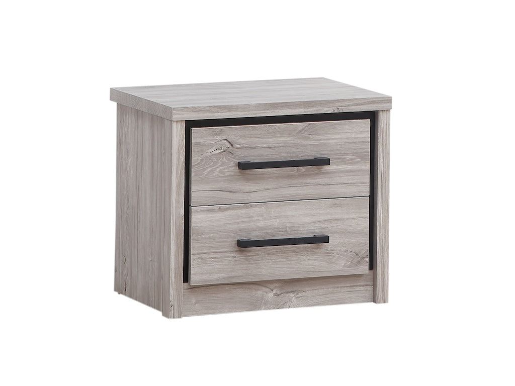 TYC - Table de nuit Oona - Chêne gris neuf - 55x48x39,5cm