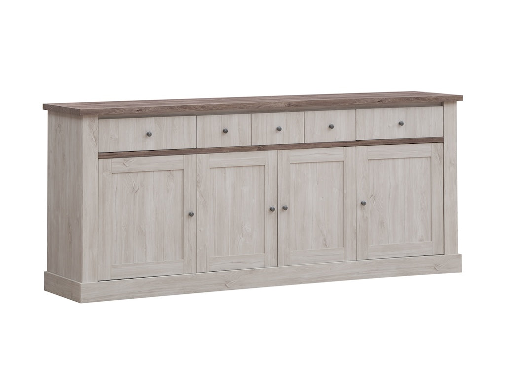 TYC - Enfilade Odette - Chêne Blanc - 220x93x46cm