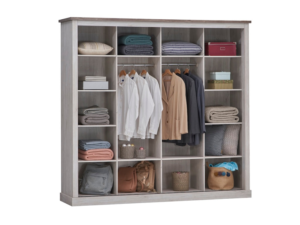 TYC - Slaapkamer Odette - 4-delige set met schuifdeuren - White oak - autumn oak
