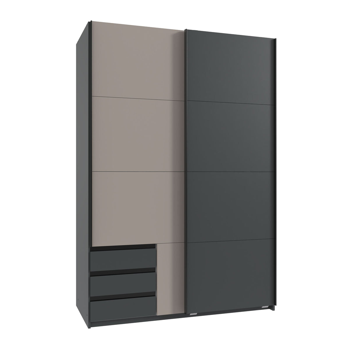 Wimex - Armoire Emden - X56767 - Graphite - 135x198x65cm
