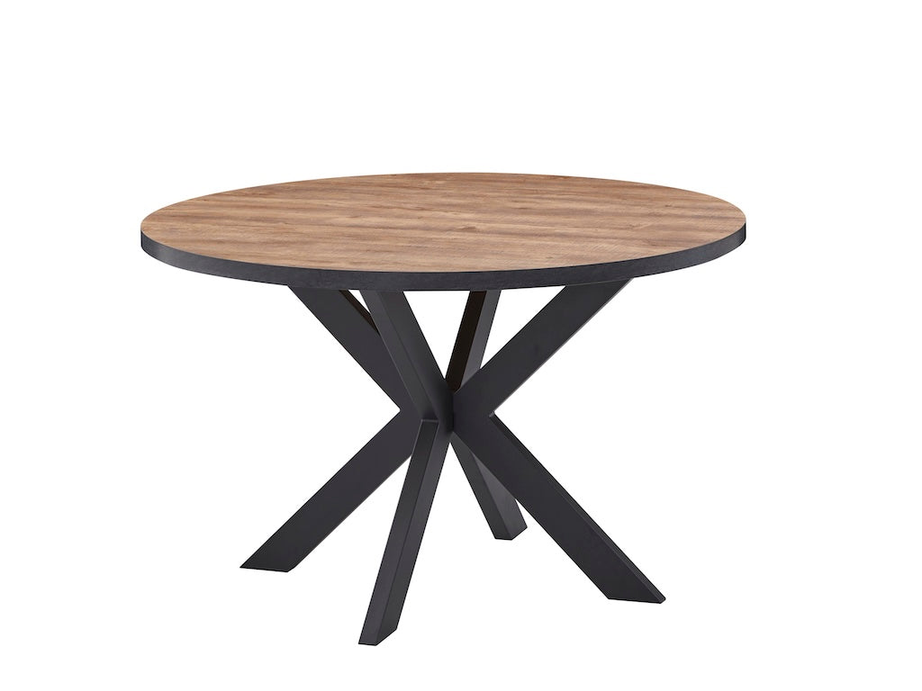 TYC - Table Omero - Ronde - Chêne Industriel - 120x76x120cm