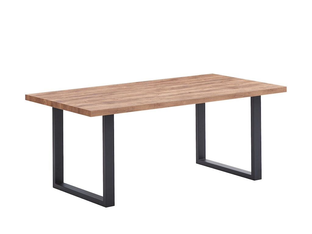 TYC - Table basse Omero - Pied en U - Chêne industriel - 130x45x65cm