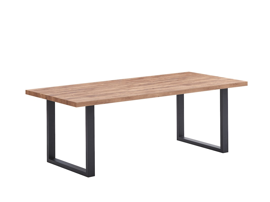 TYC - Table Omero - Pieds en U - Chêne industriel - 190x76x95cm
