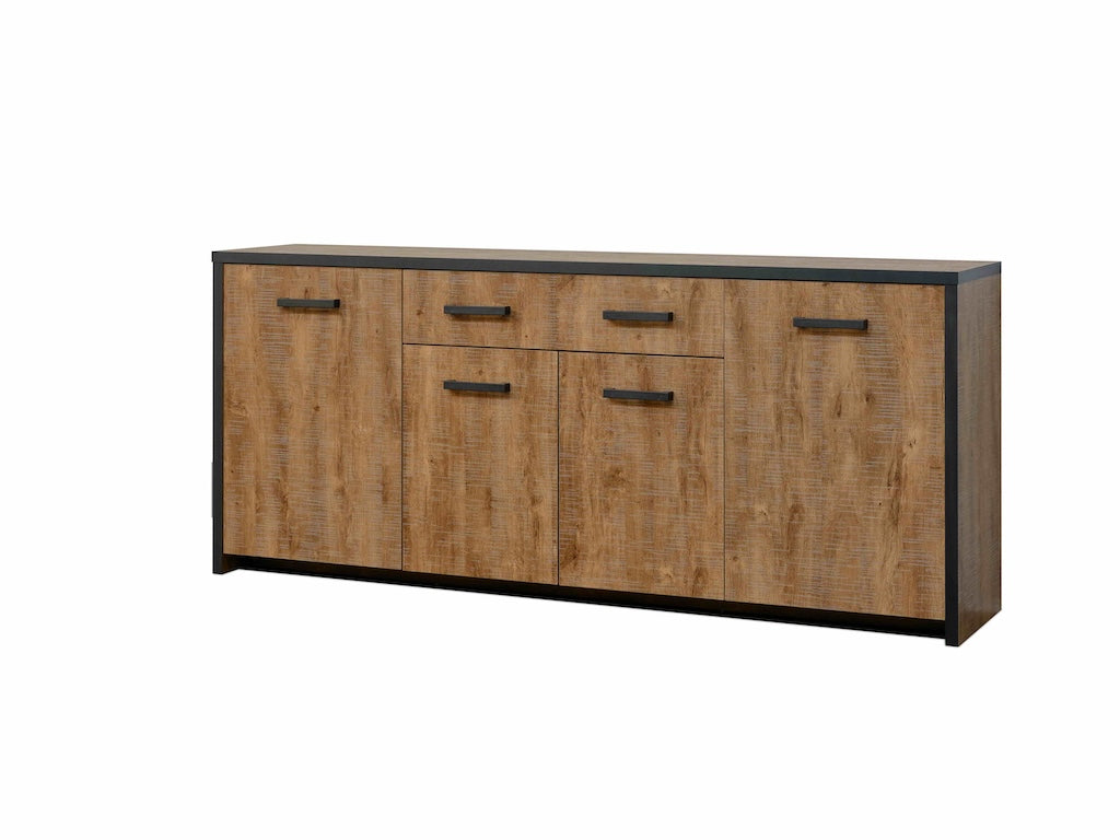 TYC - Buffet Odelinde - Chêne industriel - 210x90x45cm