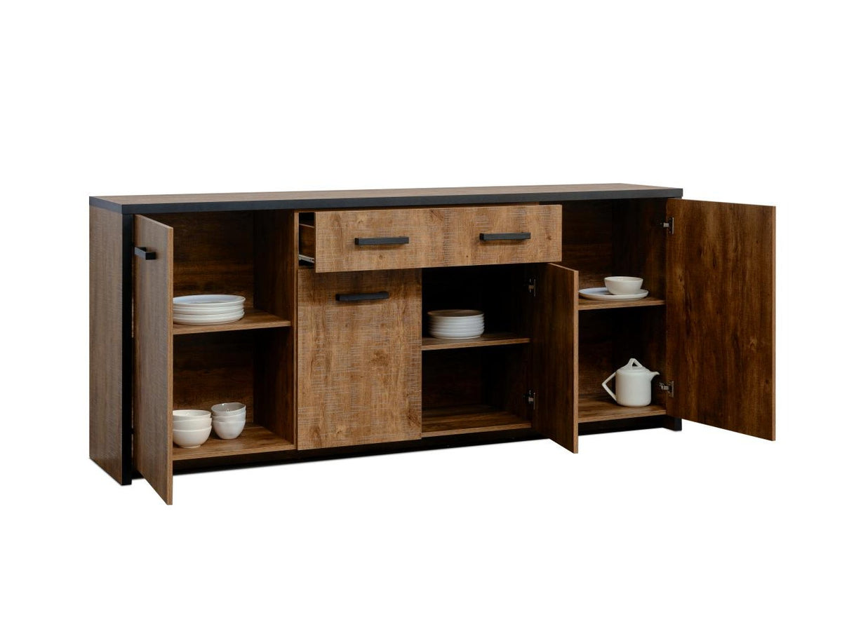 TYC - Dressoir Odelinde - Industrial Oak - 210x90x45cm