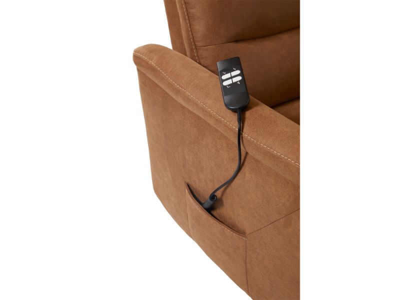 GBO - Fauteuil relax Mandelieu - Tissu gris - 75x92xh105 cm