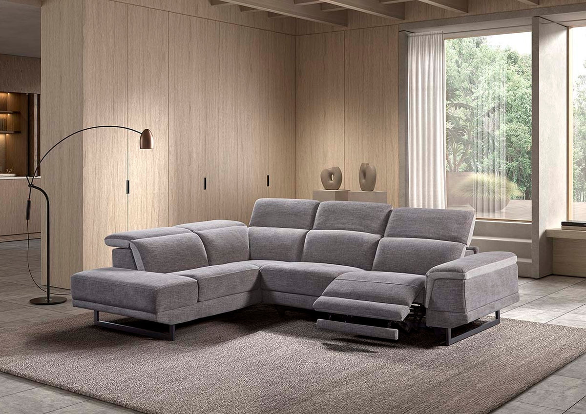 GBO - Hoeksalon  OTH2ER Navarra - Stof/ Tissu Metal Grey - 205x96.0x266cm