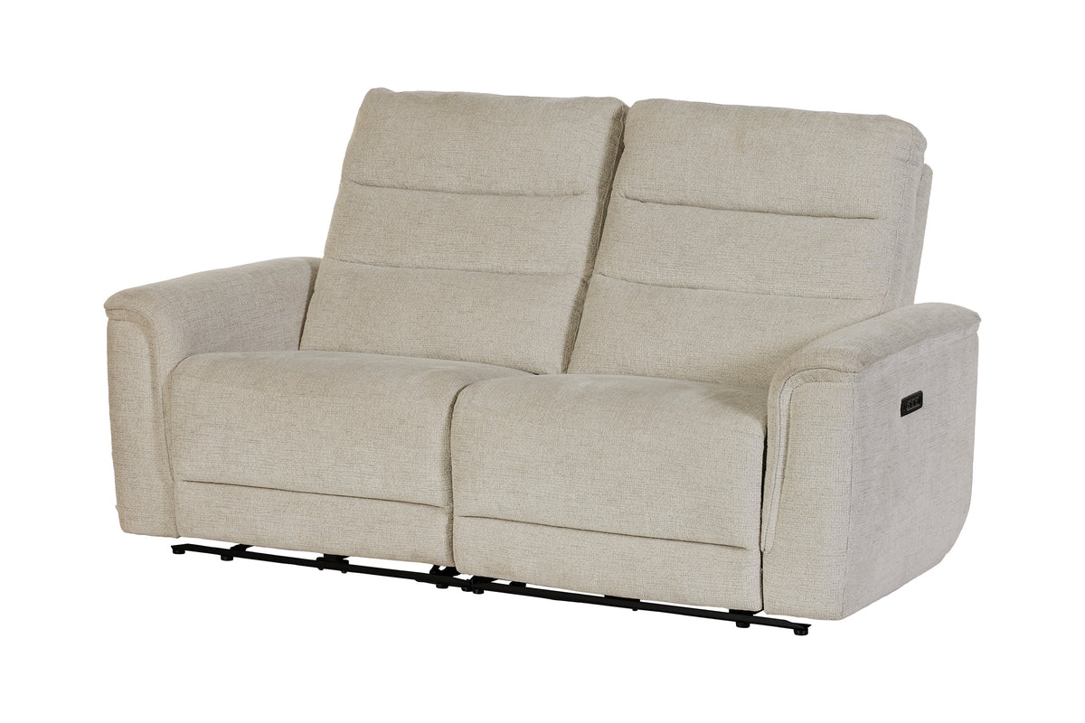 GBO - Canapé 2 places fixe Omessa - Tissu Beige - 196x107x99 cm