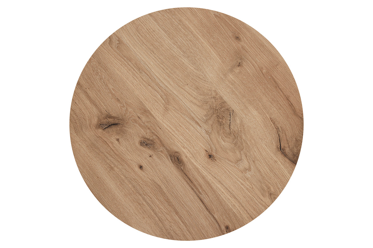 GBO - Table d'appoint SL2303 - Ronde - Chêne Canyon - 76 /56 x H 50 /43 cm