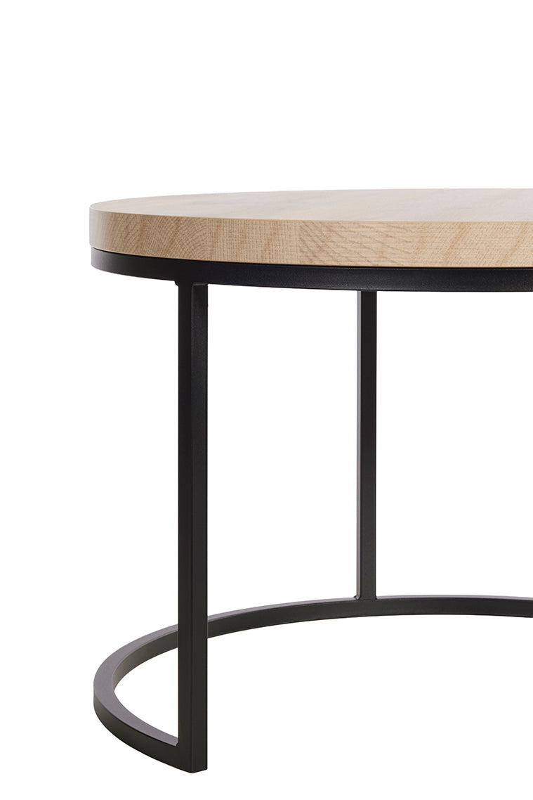 GBO - Table d'appoint SL2303 - Ronde - Chêne Canyon - 76 /56 x H 50 /43 cm