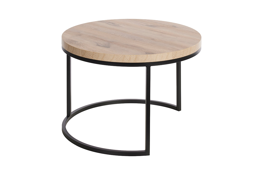 GBO - Table d'appoint SL2303 - Ronde - Chêne Canyon - 76 /56 x H 50 /43 cm