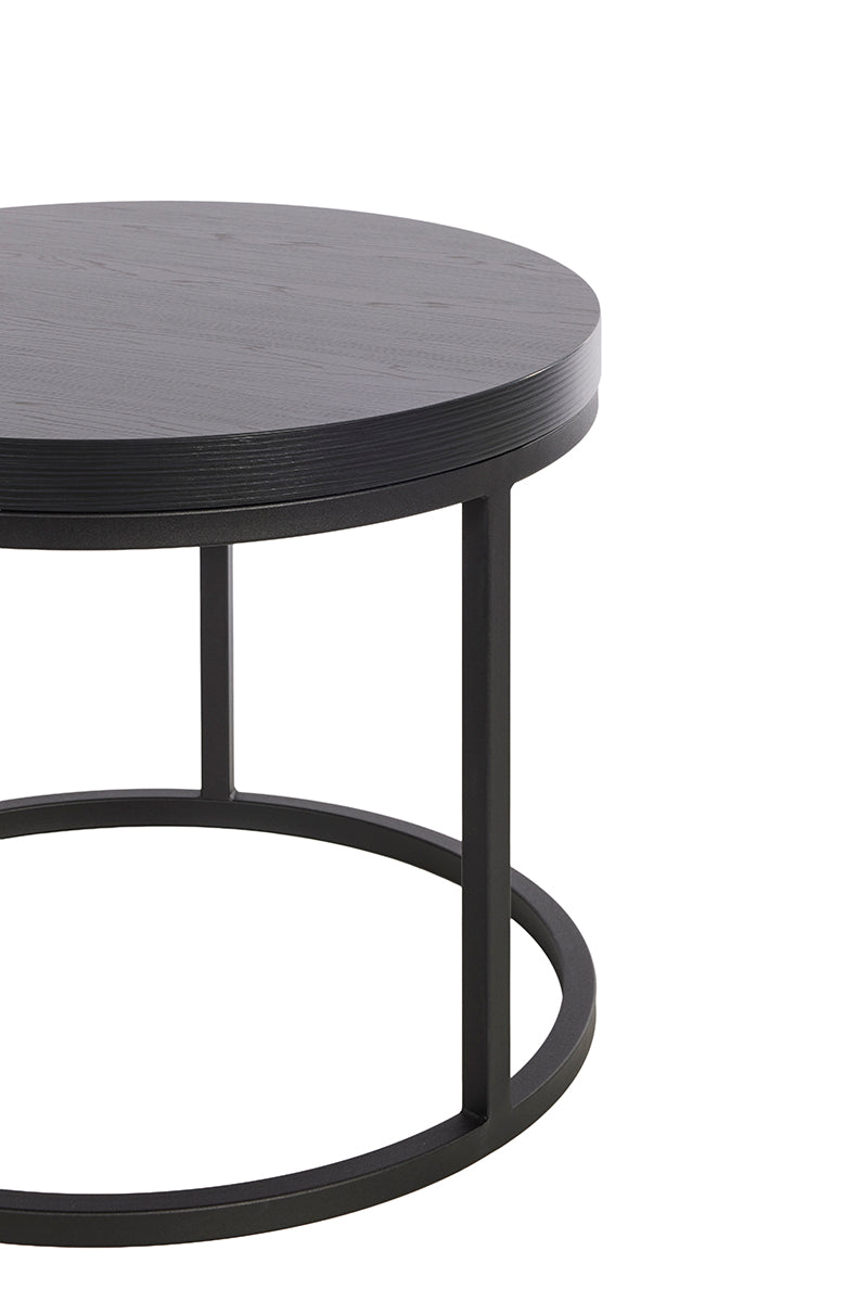 GBO - Bijzettafel SL2303 - Rond - Nox  - 76 /56 x H 50 /43 cm