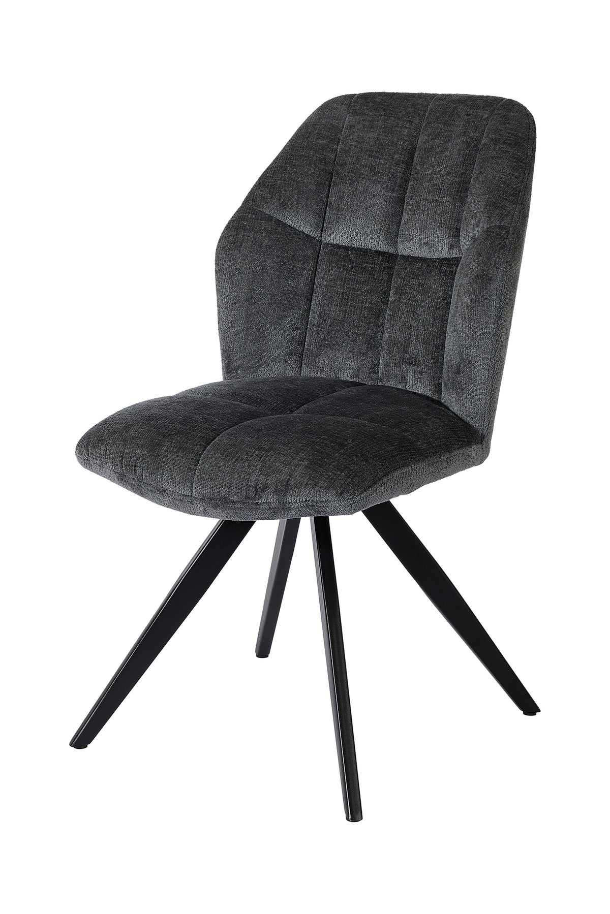 GBO - Eetkamerstoel ST2319-2 - Stof - Antraciet - 89x49x49 cm