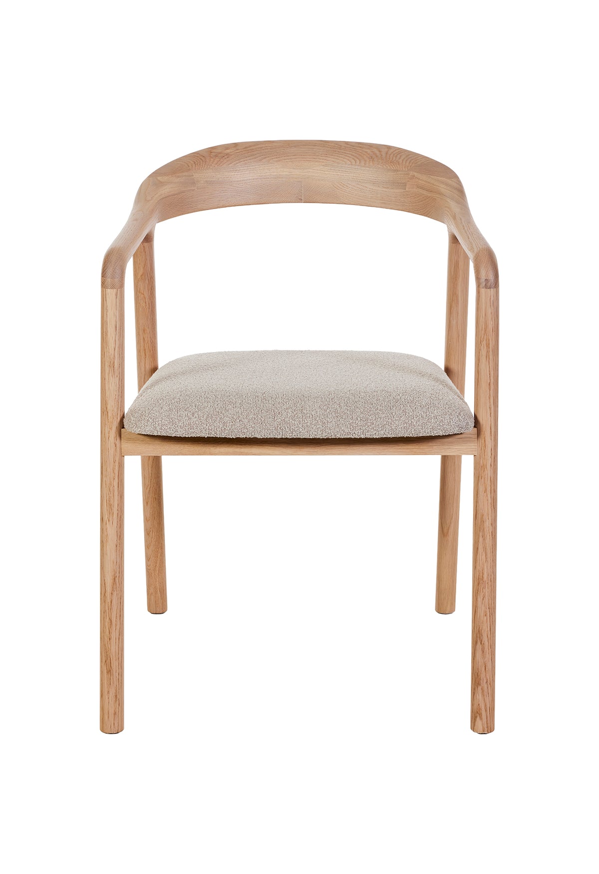 GBO - Eetkamerstoel Bone ST2410 - Beige/Licht Eik -  81x56x57 cm