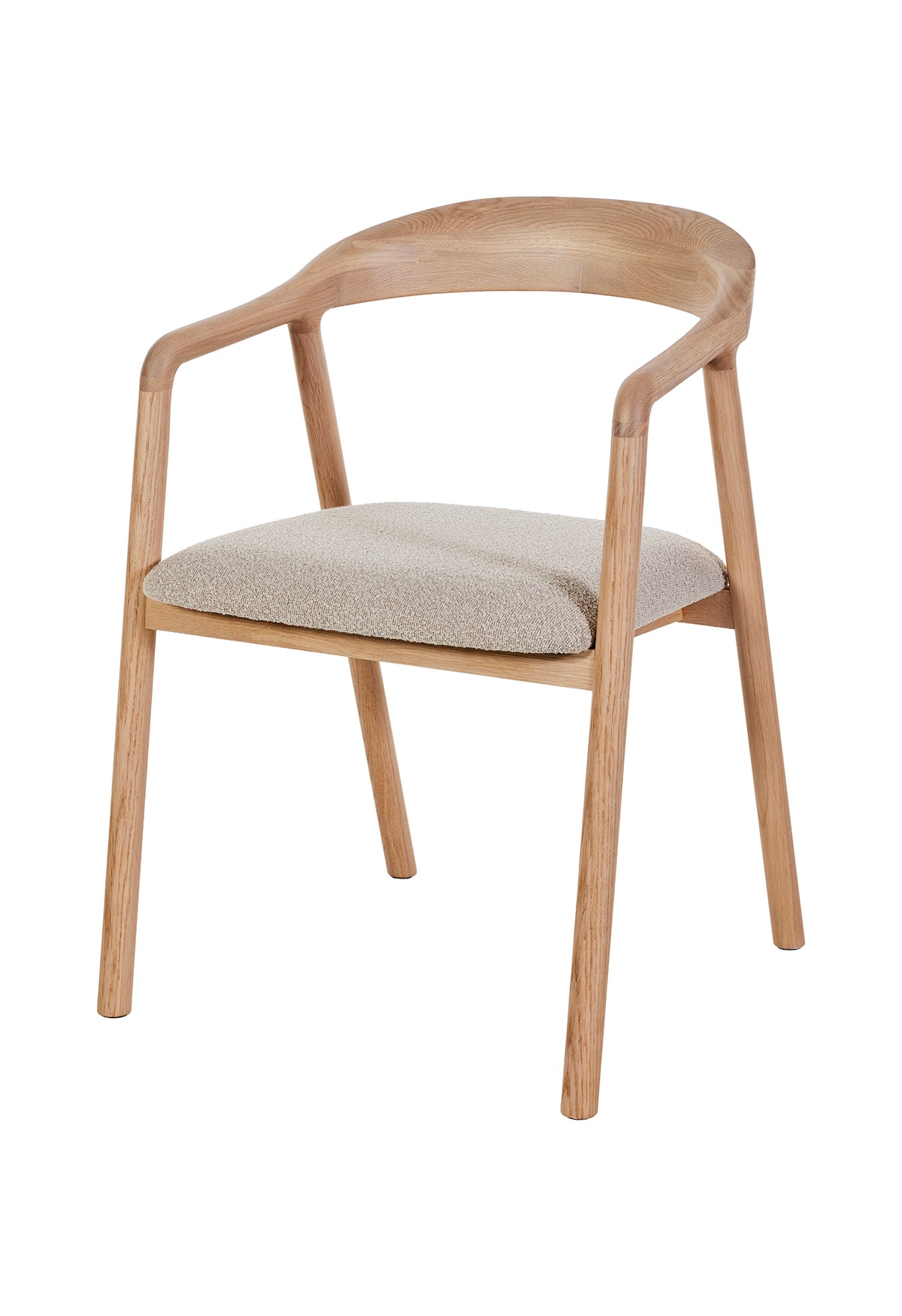 GBO - Eetkamerstoel Bone ST2410 - Beige/Licht Eik -  81x56x57 cm