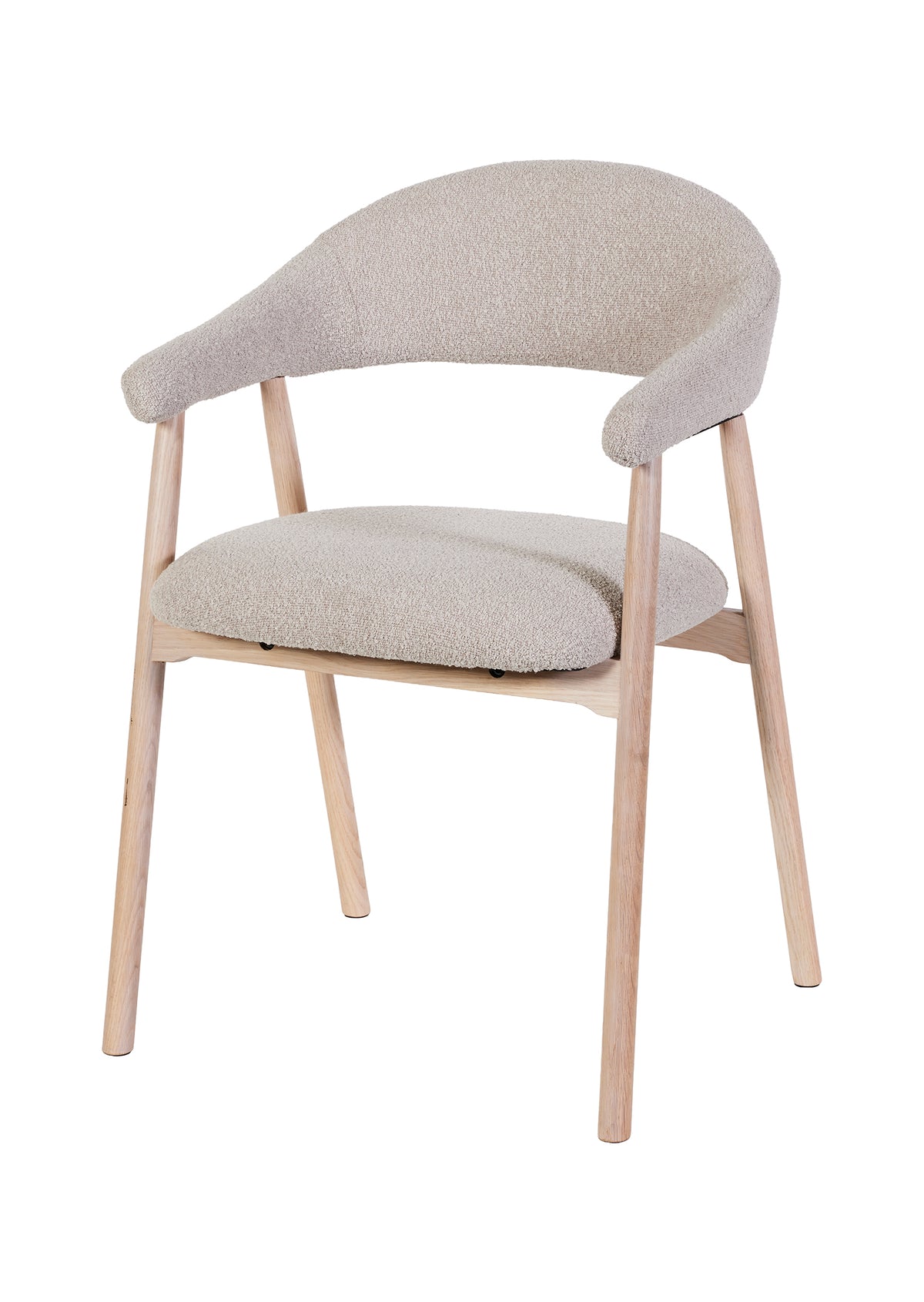 GBO - Chaise de salle à manger ST2501 - Tissu - Chêne clair 81x49x54 cm
