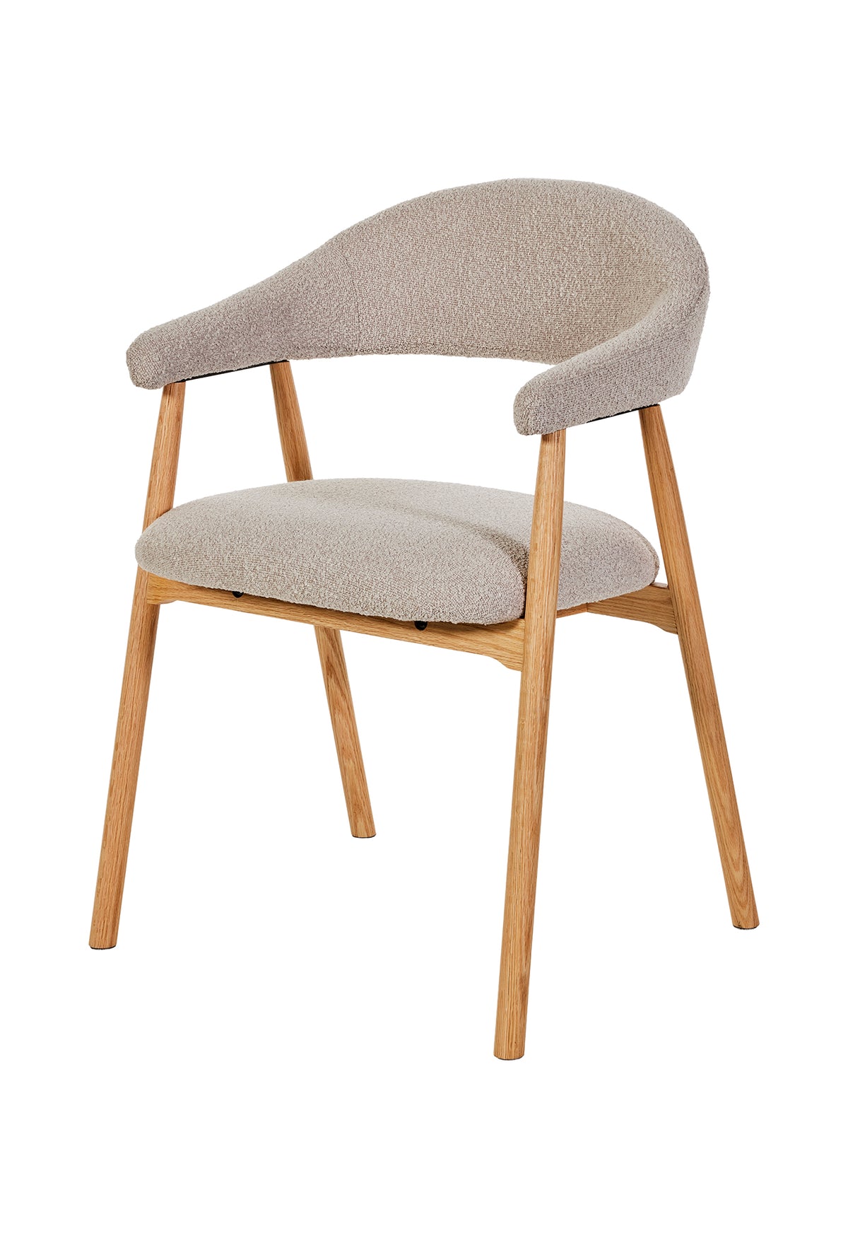 GBO - Eetkamerstoel ST2501 - Stof - Naturel eik - 81x49x54 cm