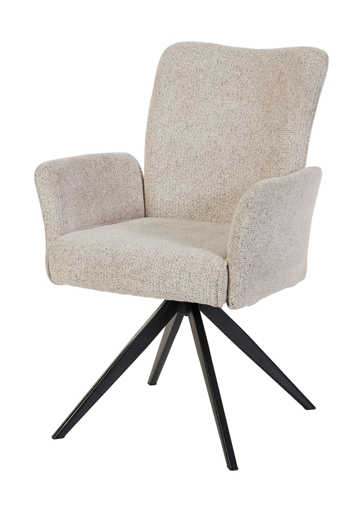 GBO - Eetkamerstoel ST2508 - Stof - Beige - 88x49x49 cm