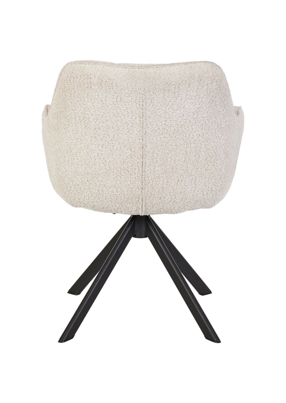 GBO - Eetkamerstoel ST2512 - Stof - Wit - 85x48x49 cm