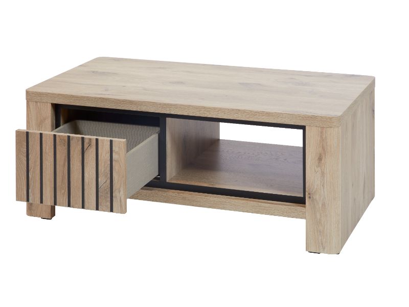 GBO - Table basse Santos SL2306 – 115x40x65 cm – Chêne Canyon