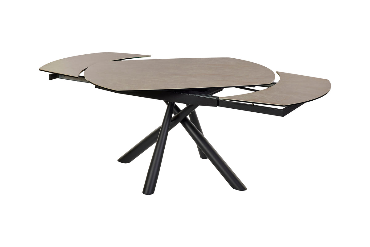 GBO -Table à rallonge TF1909 -Céramique Sable - 130 ( 200 ) x 95 x 73 cm